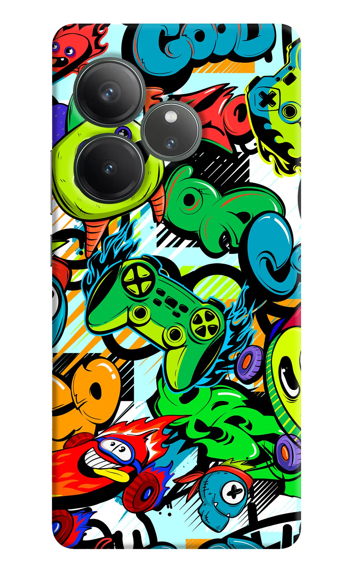 Game Doodle Realme GT 6 Hard Case Back Cover by Casekaro