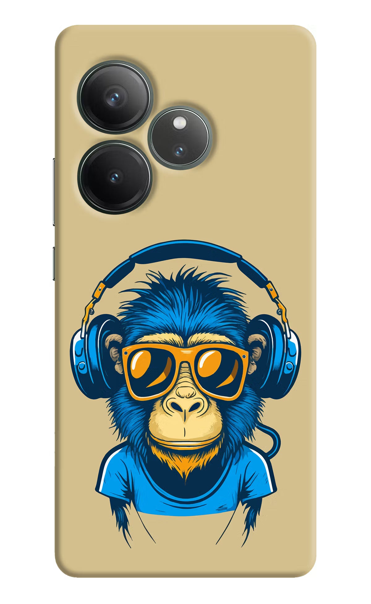 Monkey Headphone Realme GT 6 Hard Case Back Cover by Casekaro