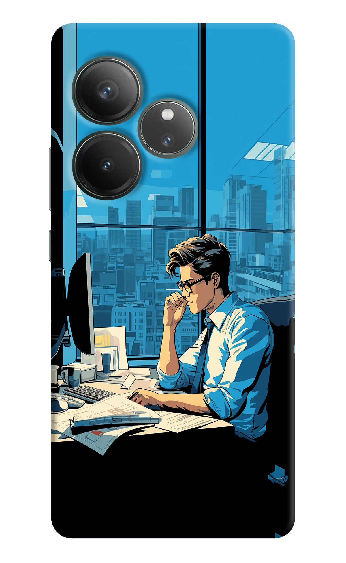 Focused Hustler (AI Generated) Realme GT 6 Hard Case Back Cover by Casekaro