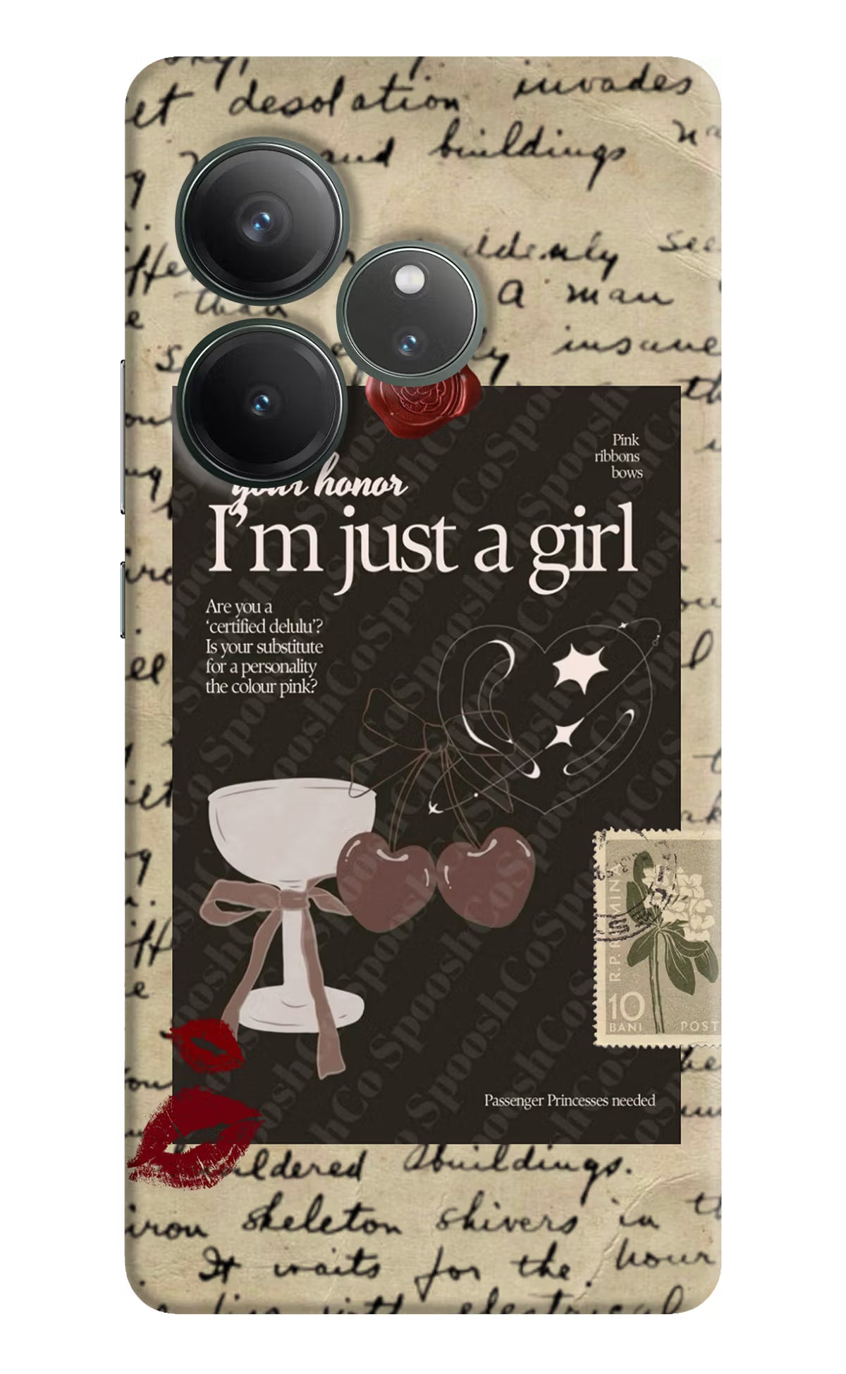 I am just a girl Realme GT 6 Hard Case Back Cover by Casekaro