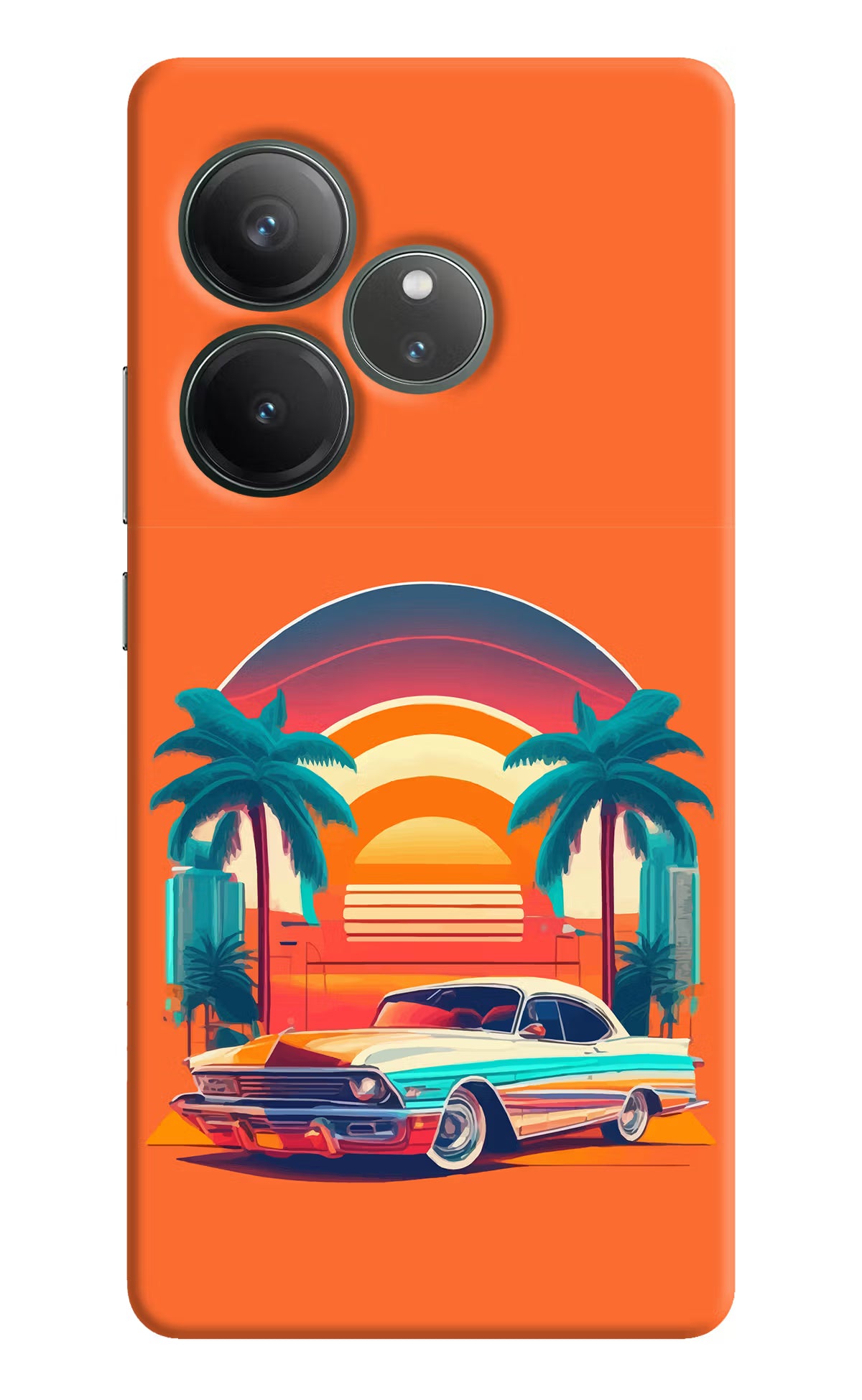 Palm Drive 80s Realme GT 6 Hard Case Back Cover by Casekaro