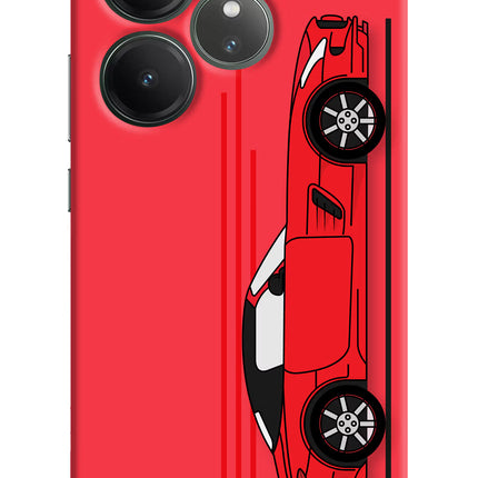 Red Velocity Realme GT 6 Hard Case Back Cover by Casekaro