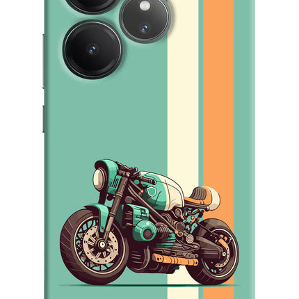 Striped Moto Drift Realme GT 6 Hard Case Back Cover by Casekaro