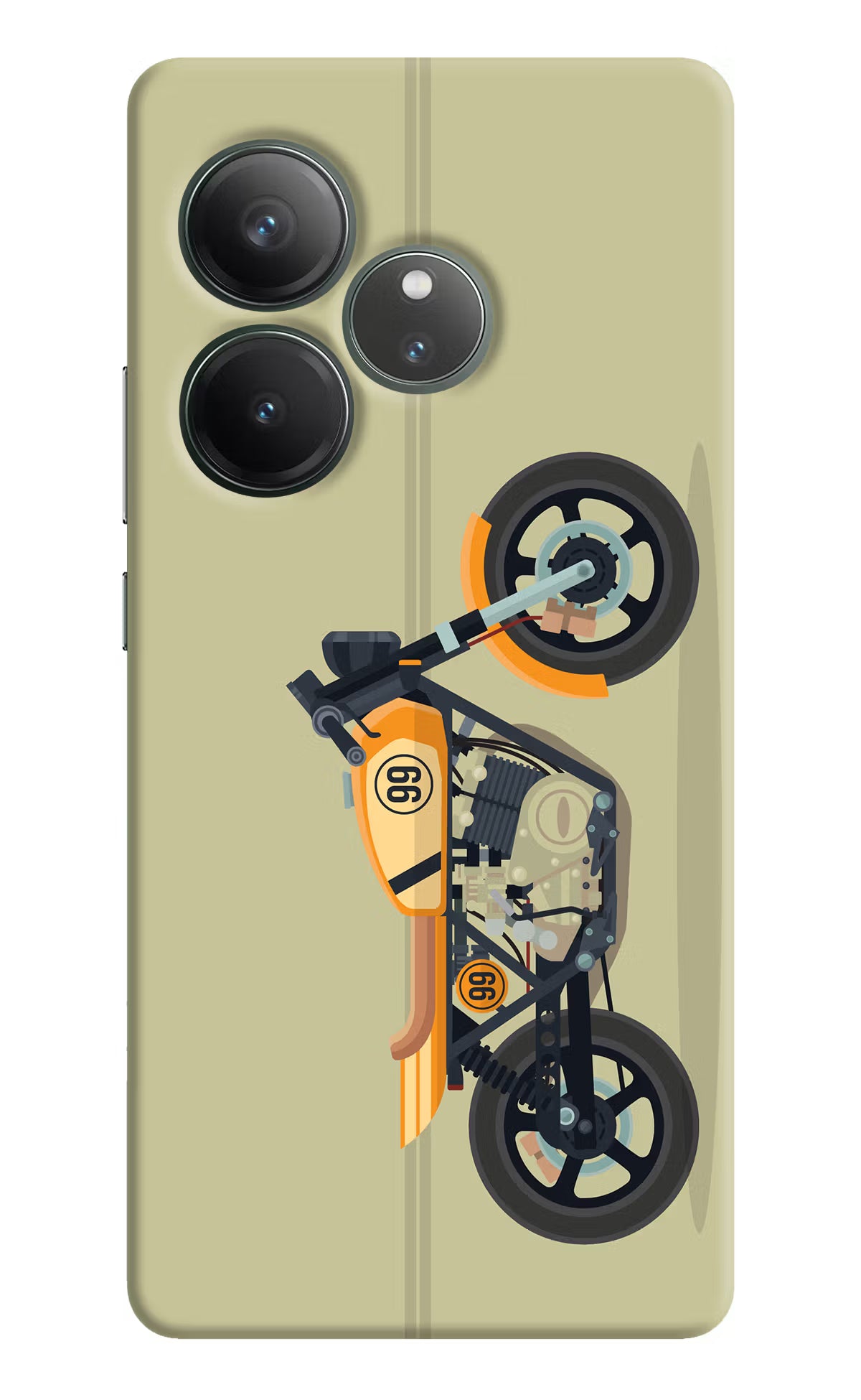 Vertical Speedster Realme GT 6 Hard Case Back Cover by Casekaro
