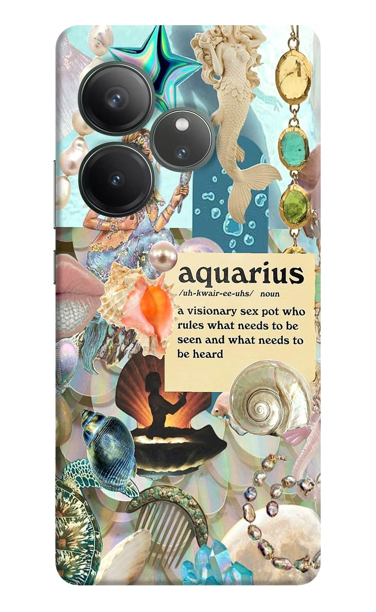 Aquarius Zodiac Realme GT 6 Hard Case Back Cover by Casekaro
