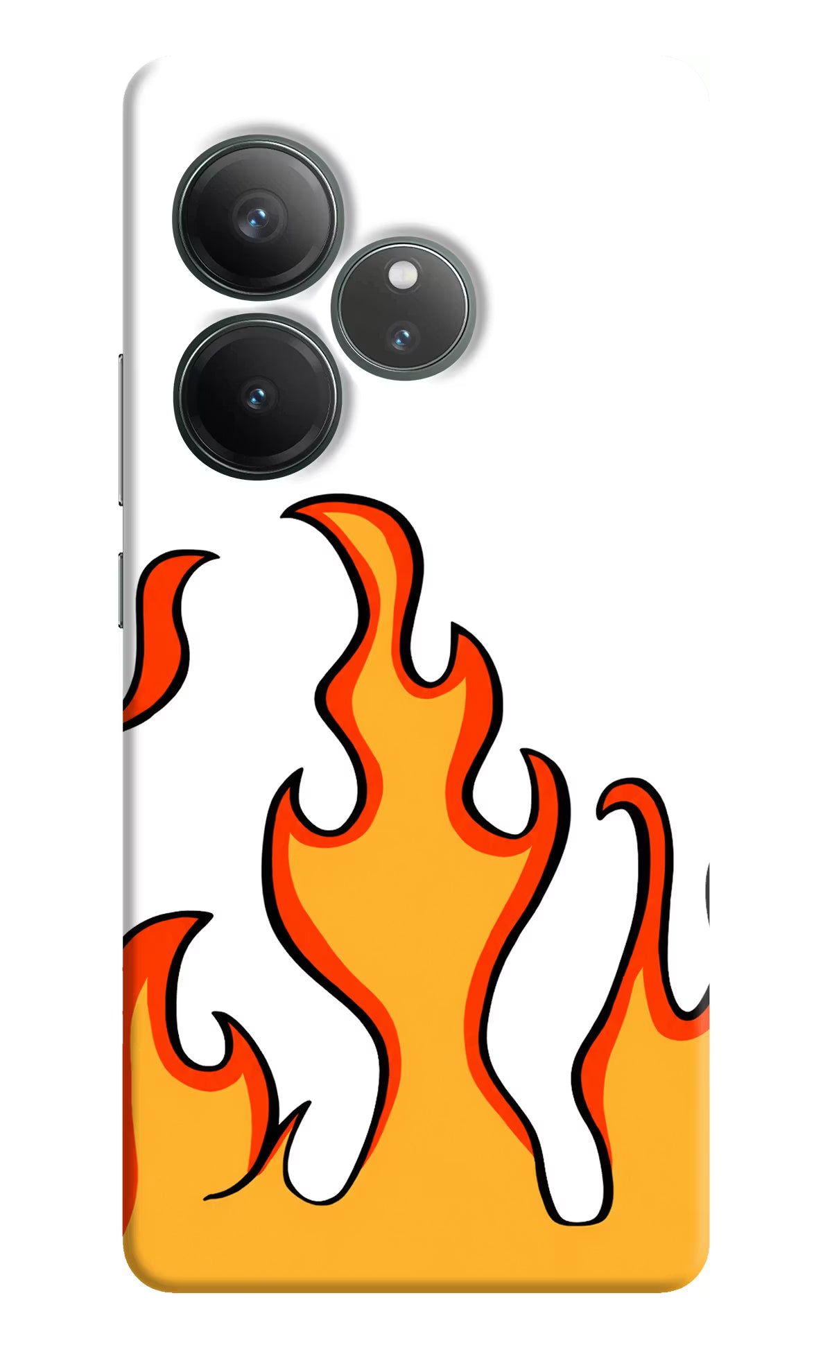 Fired Up – White Realme GT 6 Hard Case Back Cover by Casekaro