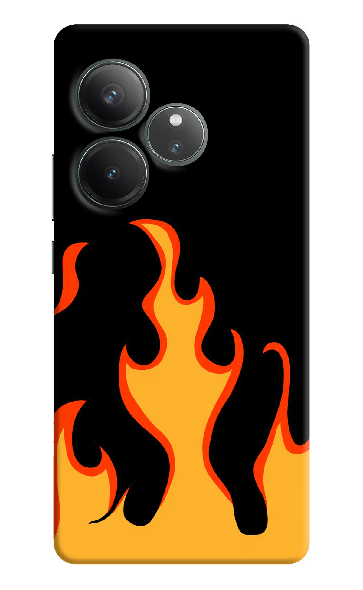 Fired Up – Black Realme GT 6 Hard Case Back Cover by Casekaro