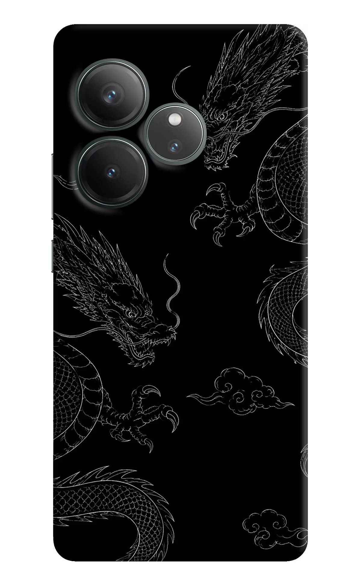 Twin Dragons Realme GT 6 Hard Case Back Cover by Casekaro
