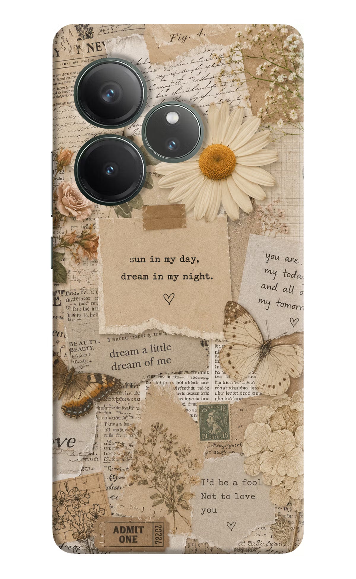 Vintage case Realme GT 6 Back Cover