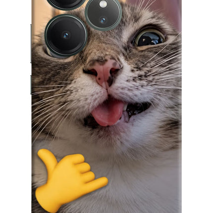 Silly Cat Call Realme GT 6 Hard Case Back Cover by Casekaro