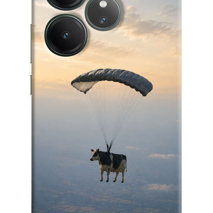 Skydiving Cow Realme GT 6 Hard Case Back Cover by Casekaro