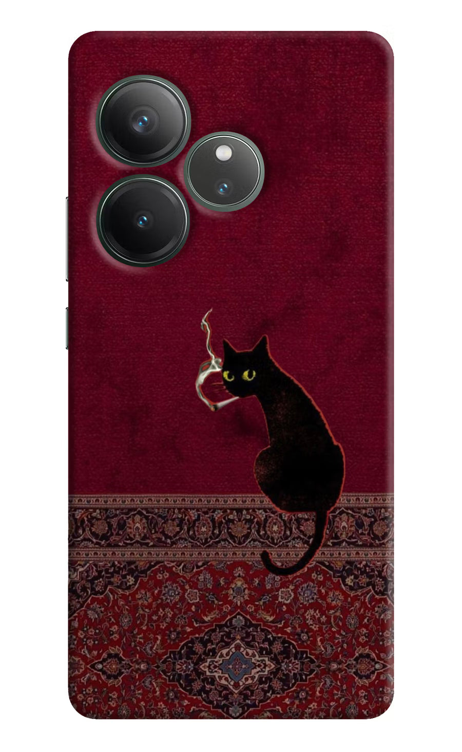Midnight Cat Realme GT 6 Back Cover, Hard case