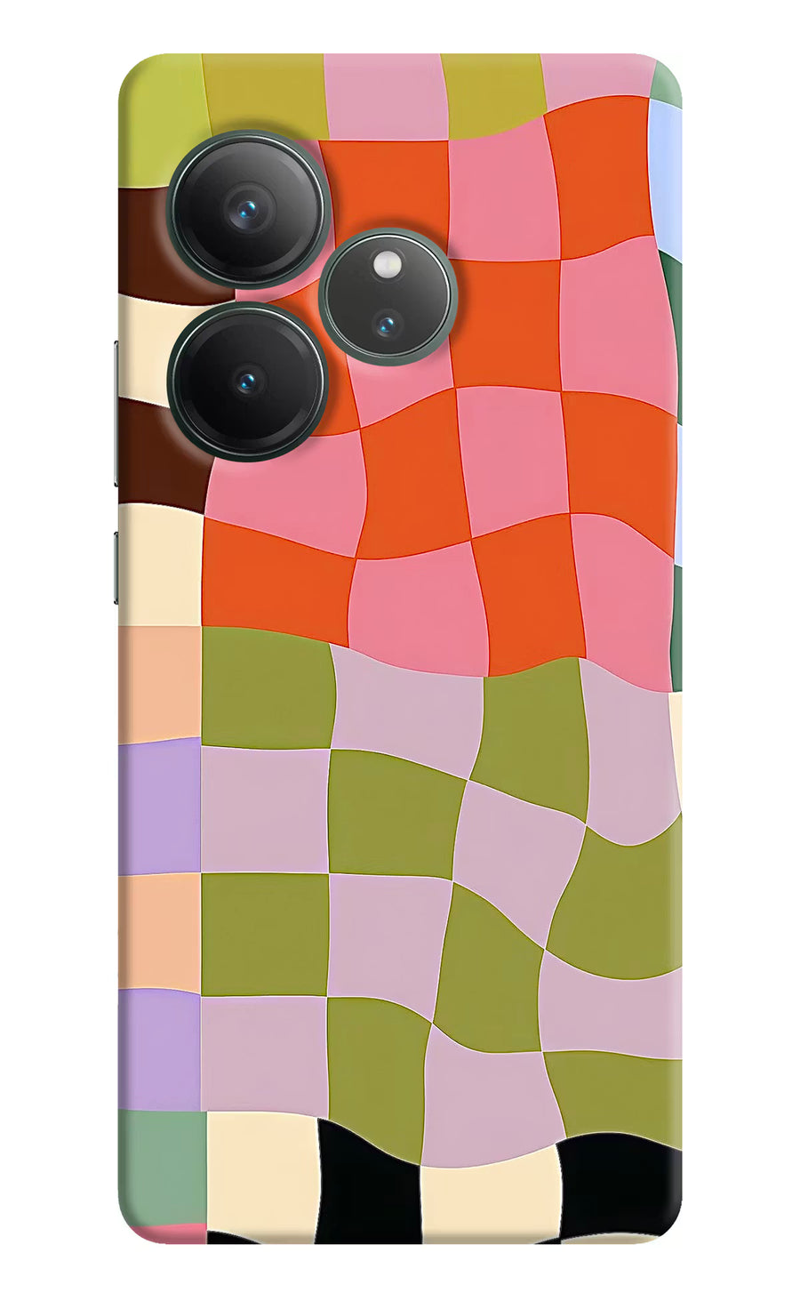 Wavy Grid Realme GT 6 Back Cover, Hard case
