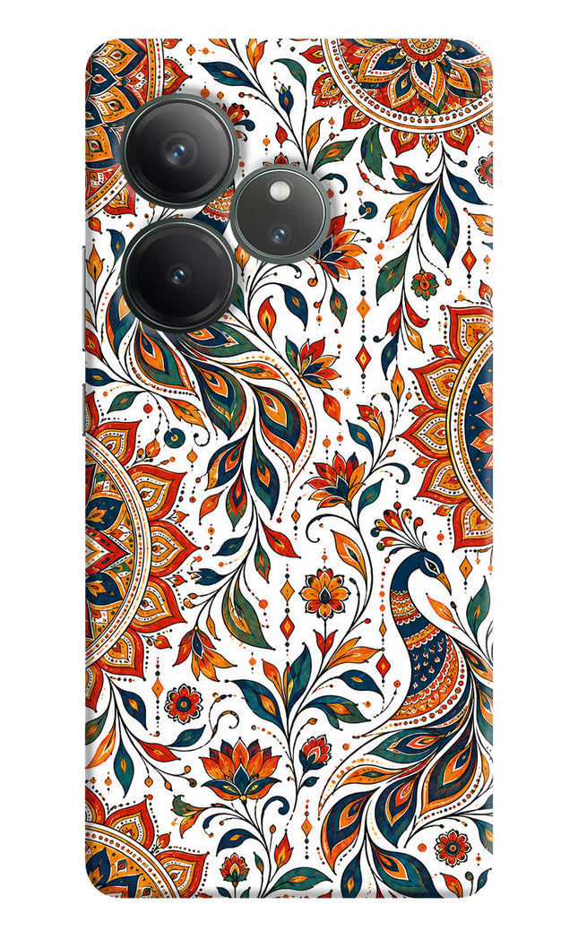 White Mayura Realme GT 6 Hard Case Back Cover by Casekaro