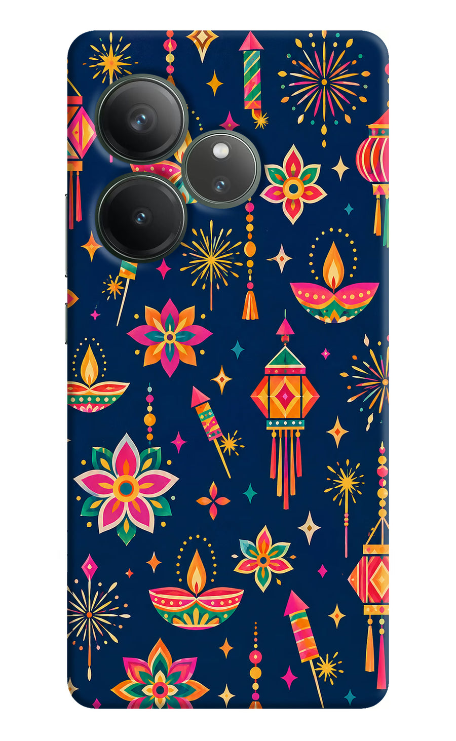 Festive Pop Realme GT 6 Back Cover, Hard case