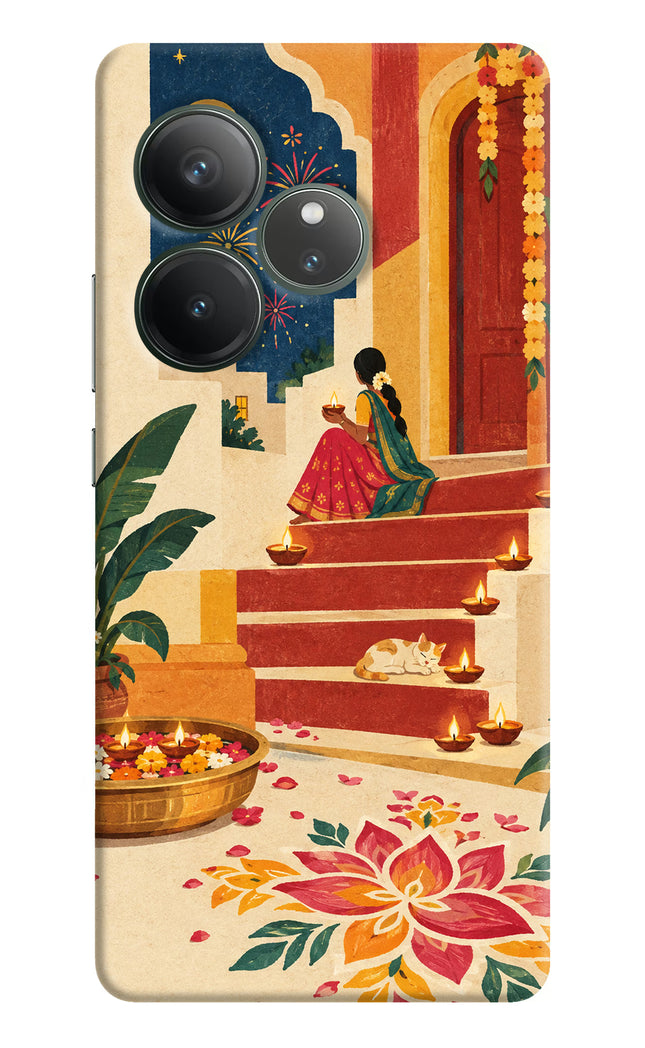 Diwali Rangoli Realme GT 6 Hard Case Back Cover by Casekaro