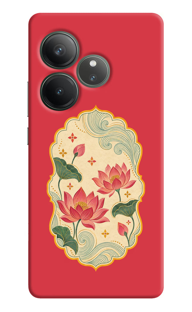Pink Lotus Realme GT 6 Hard Case Back Cover by Casekaro