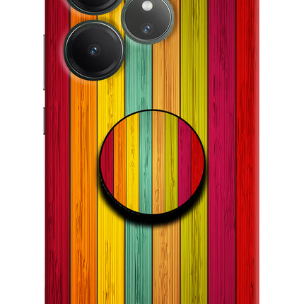 Multicolor Wooden Realme GT 6 Pop Case