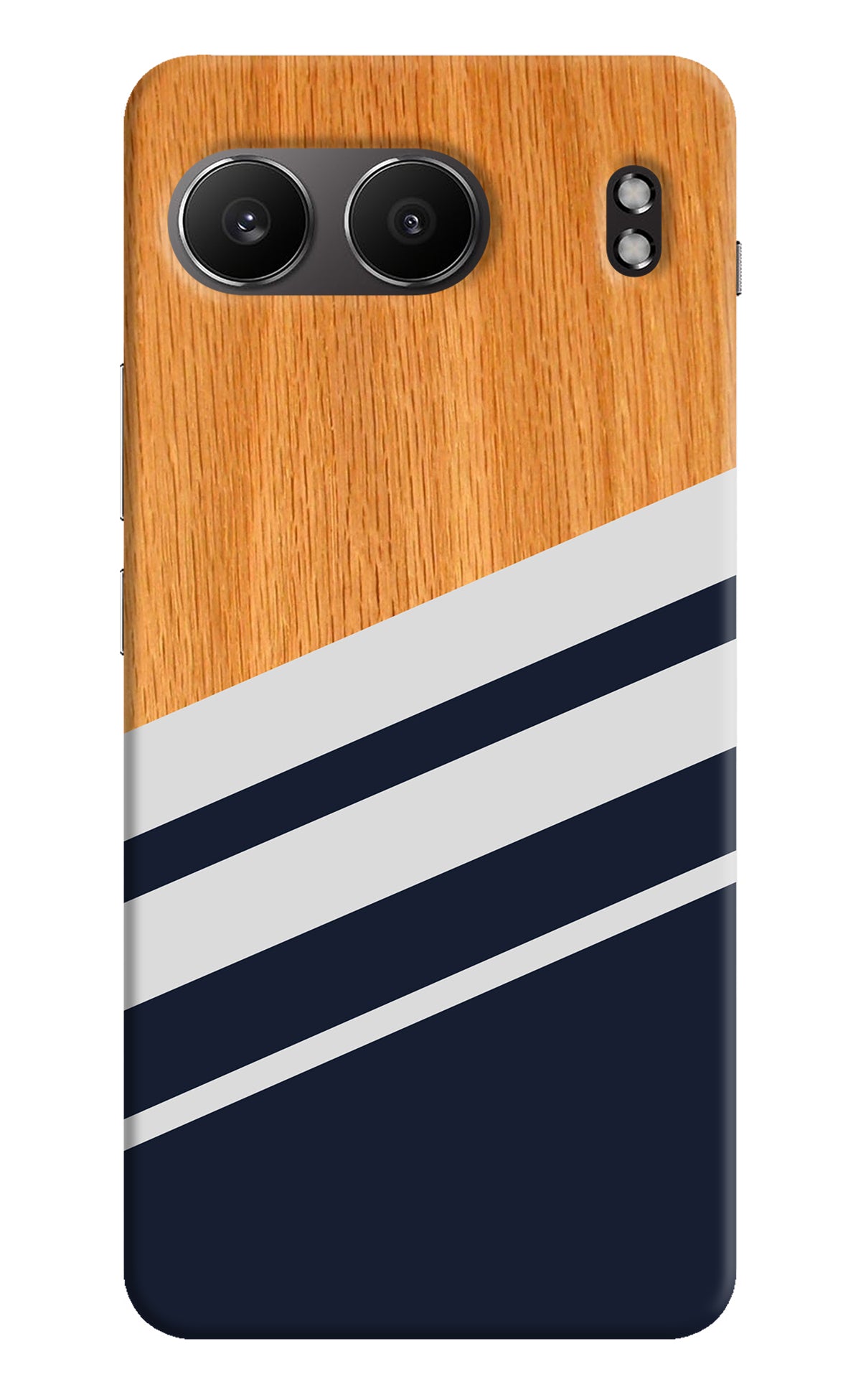 Blue and white wooden OnePlus Nord 4 Back Cover