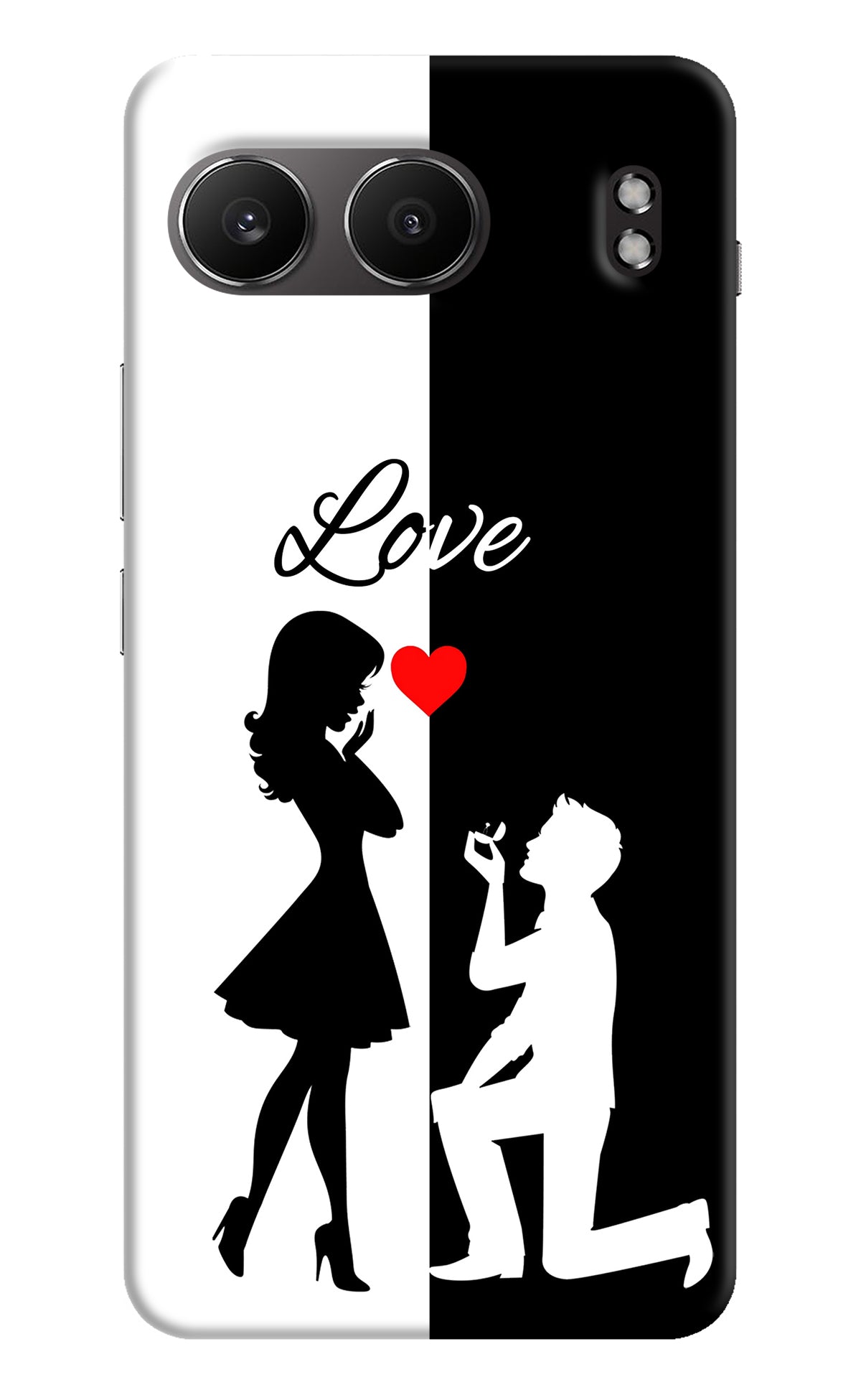 Love Propose Black And White OnePlus Nord 4 Back Cover