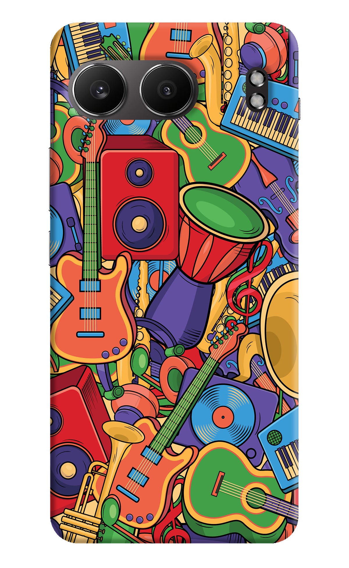 Music Instrument Doodle OnePlus Nord 4 Back Cover