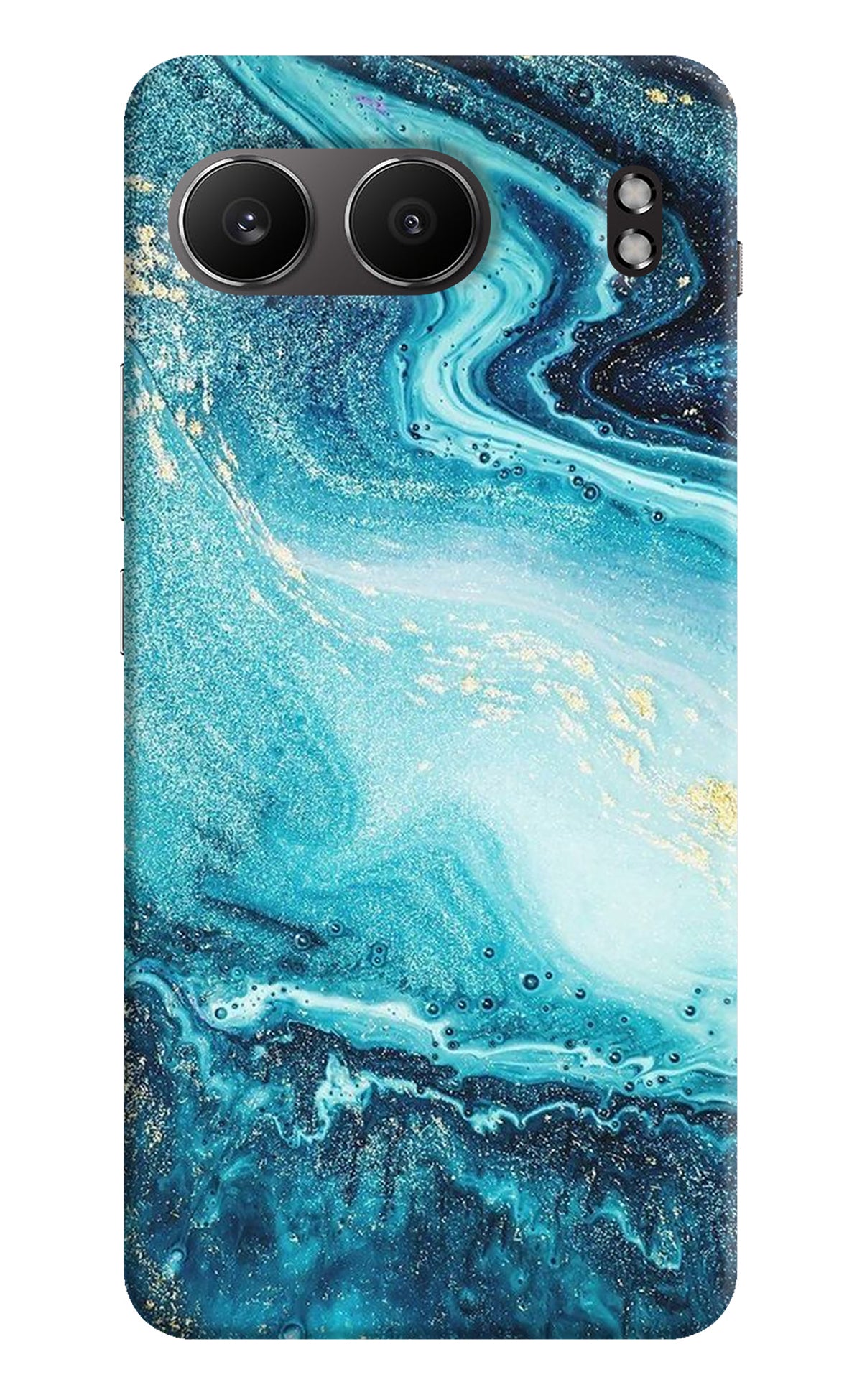 Blue Glitter Marble OnePlus Nord 4 Back Cover