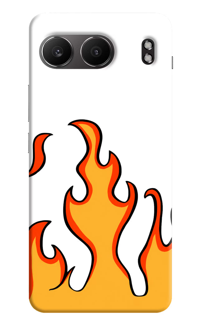 Fired Up – White OnePlus Nord 4 Hard Case Back Cover by Casekaro