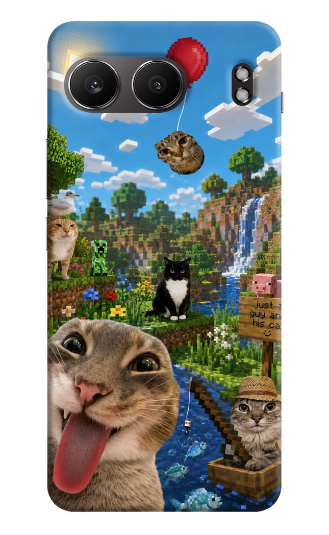 Minecraft Cat Chaos OnePlus Nord 4 Hard Case Back Cover by Casekaro