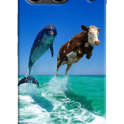 Dolphin vs Cow OnePlus Nord 4 Hard Case Back Cover by Casekaro