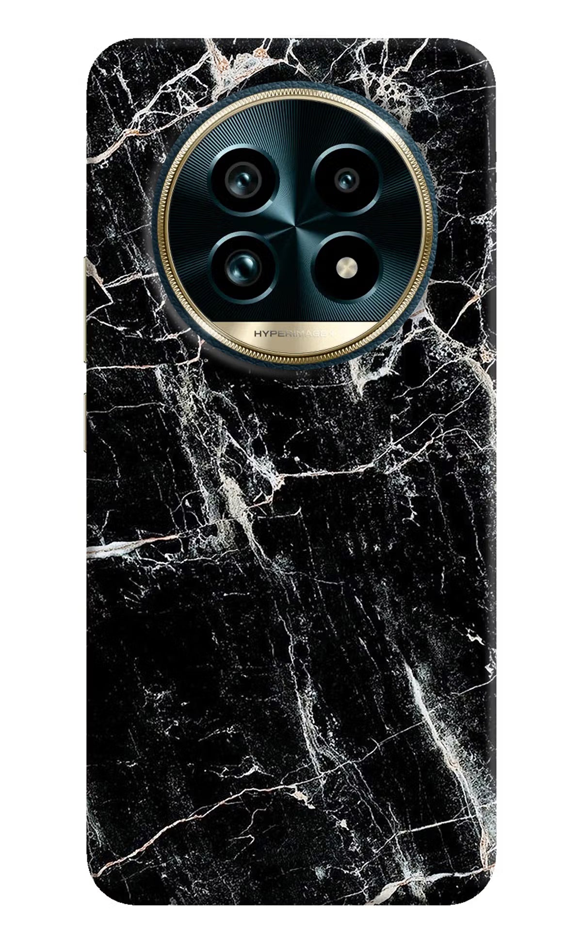 Black Marble Texture Realme 13 Pro+ 5G Hard Case Back Cover by Casekaro