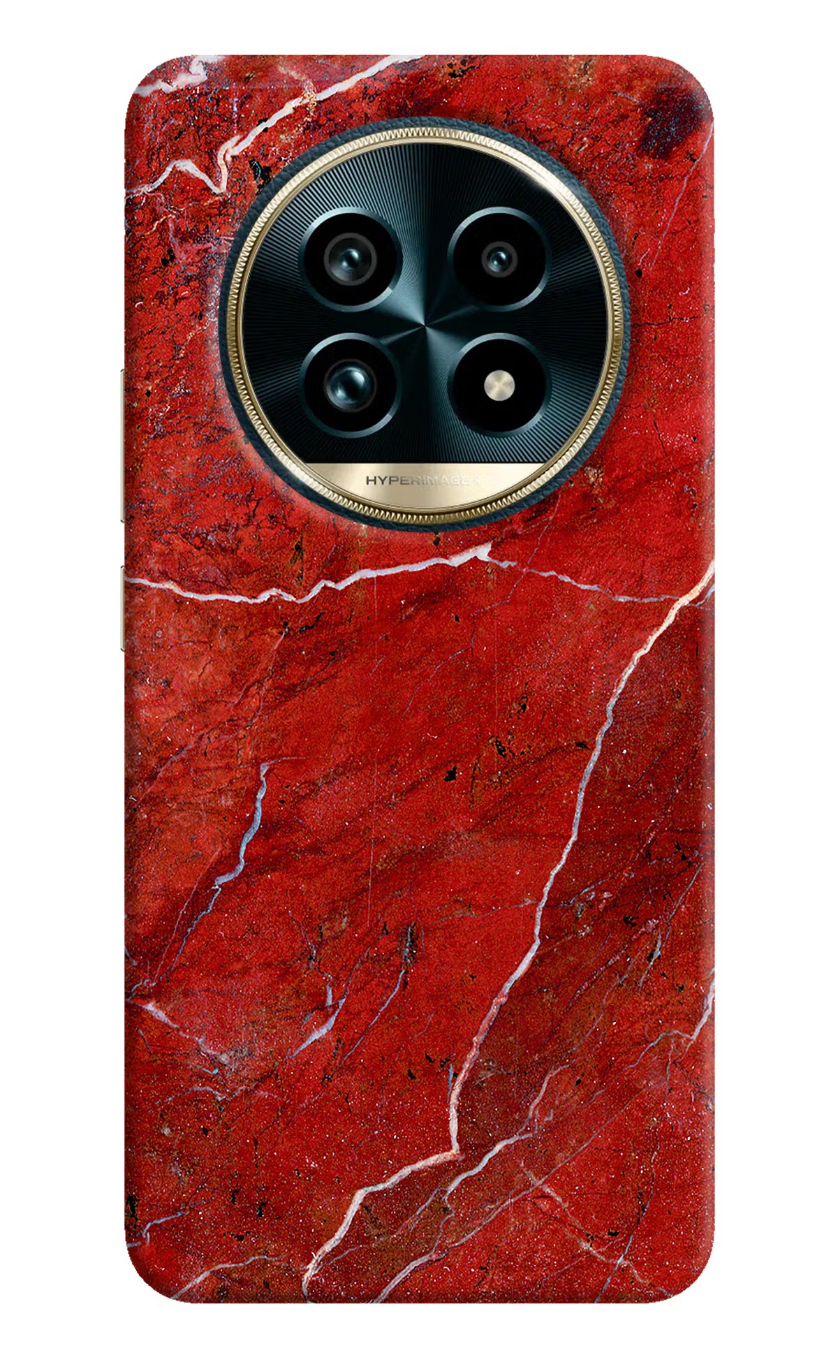 Red Marble Design Realme 13 Pro+ 5G Hard Case Back Cover by Casekaro
