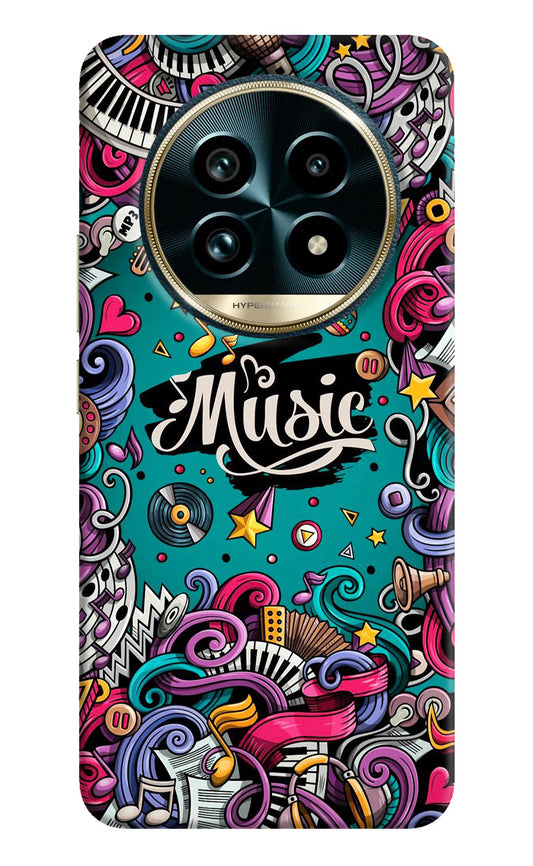 Music Graffiti Realme 13 Pro+ 5G Hard Case Back Cover by Casekaro