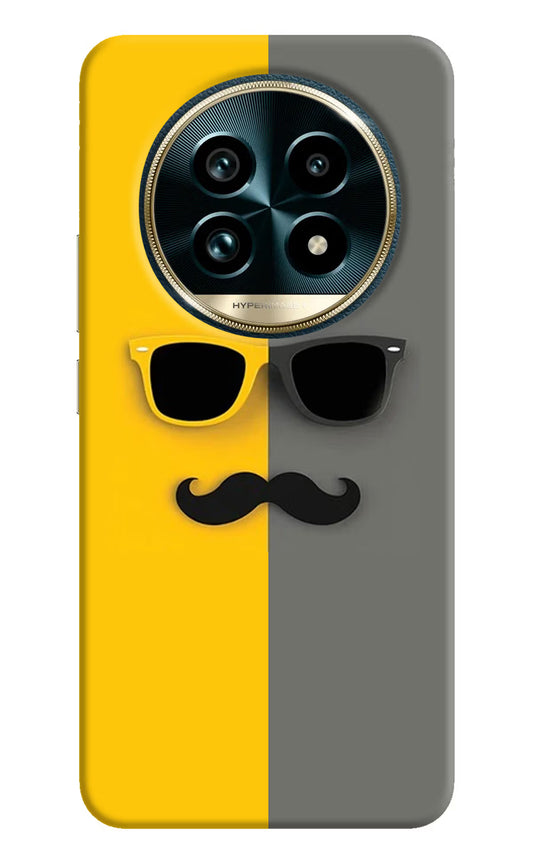 Sunglasses with Mustache Realme 13 Pro+ 5G Hard Case Back Cover by Casekaro
