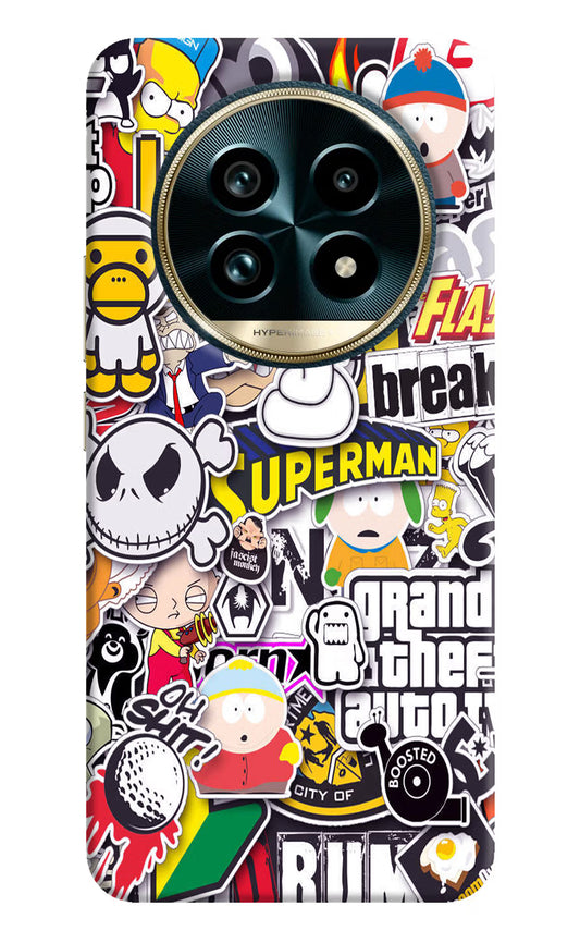 Sticker Bomb Realme 13 Pro+ 5G Hard Case Back Cover by Casekaro