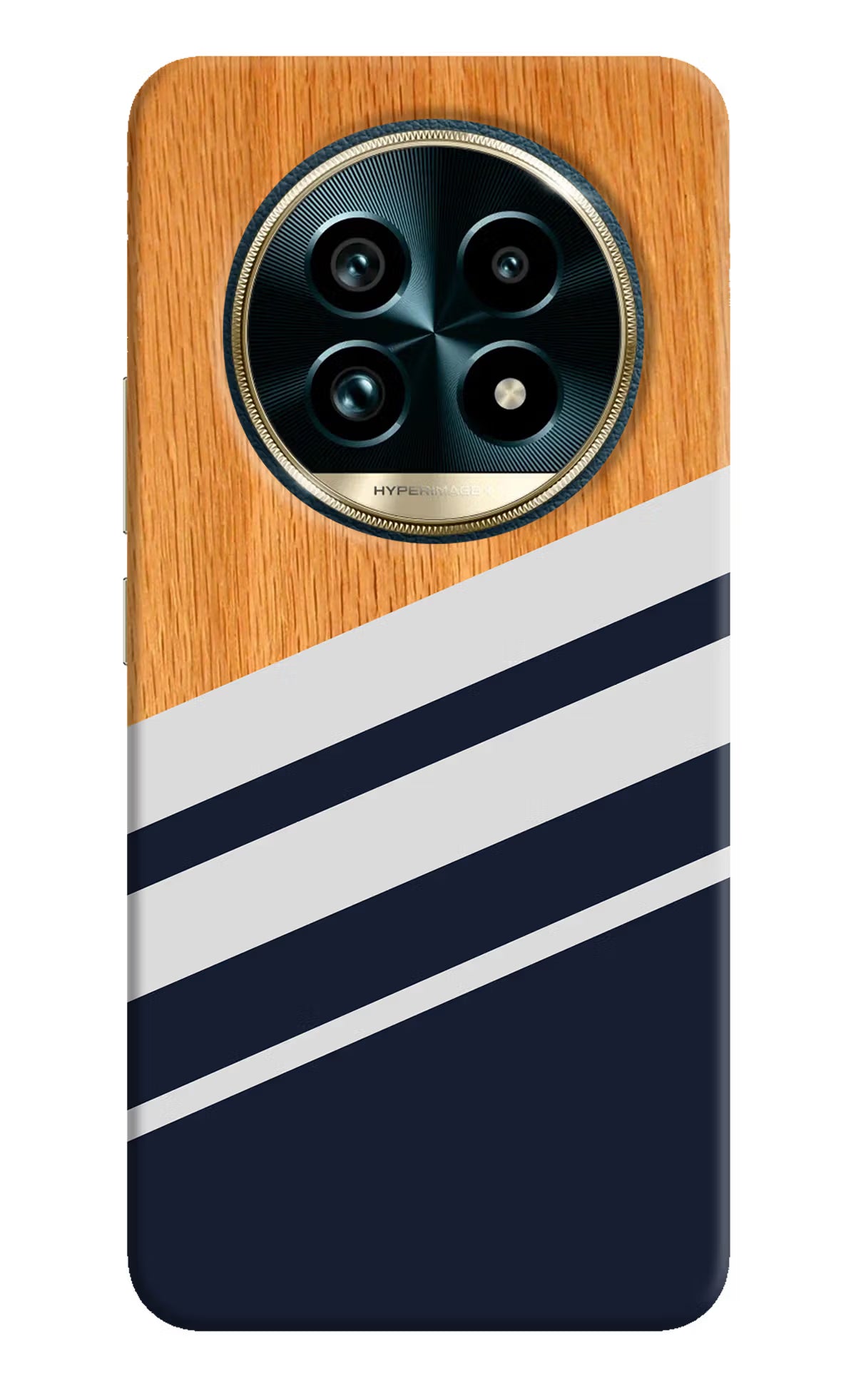 Blue and white wooden Realme 13 Pro+ 5G Hard Case Back Cover by Casekaro