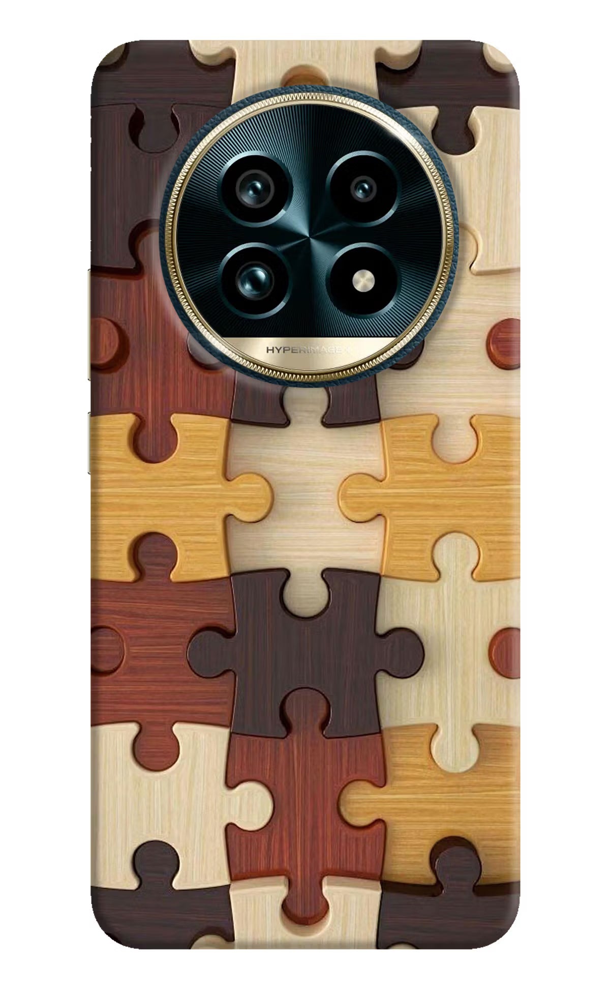 Wooden Puzzle Realme 13 Pro+ 5G Hard Case Back Cover by Casekaro