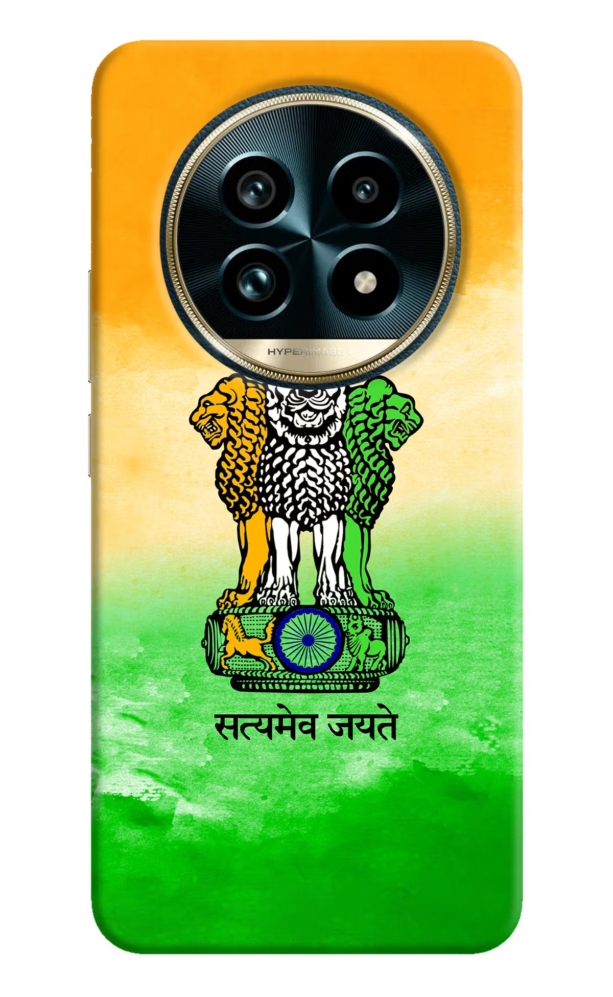 Satyamev Jayate Flag Realme 13 Pro+ 5G Hard Case Back Cover by Casekaro
