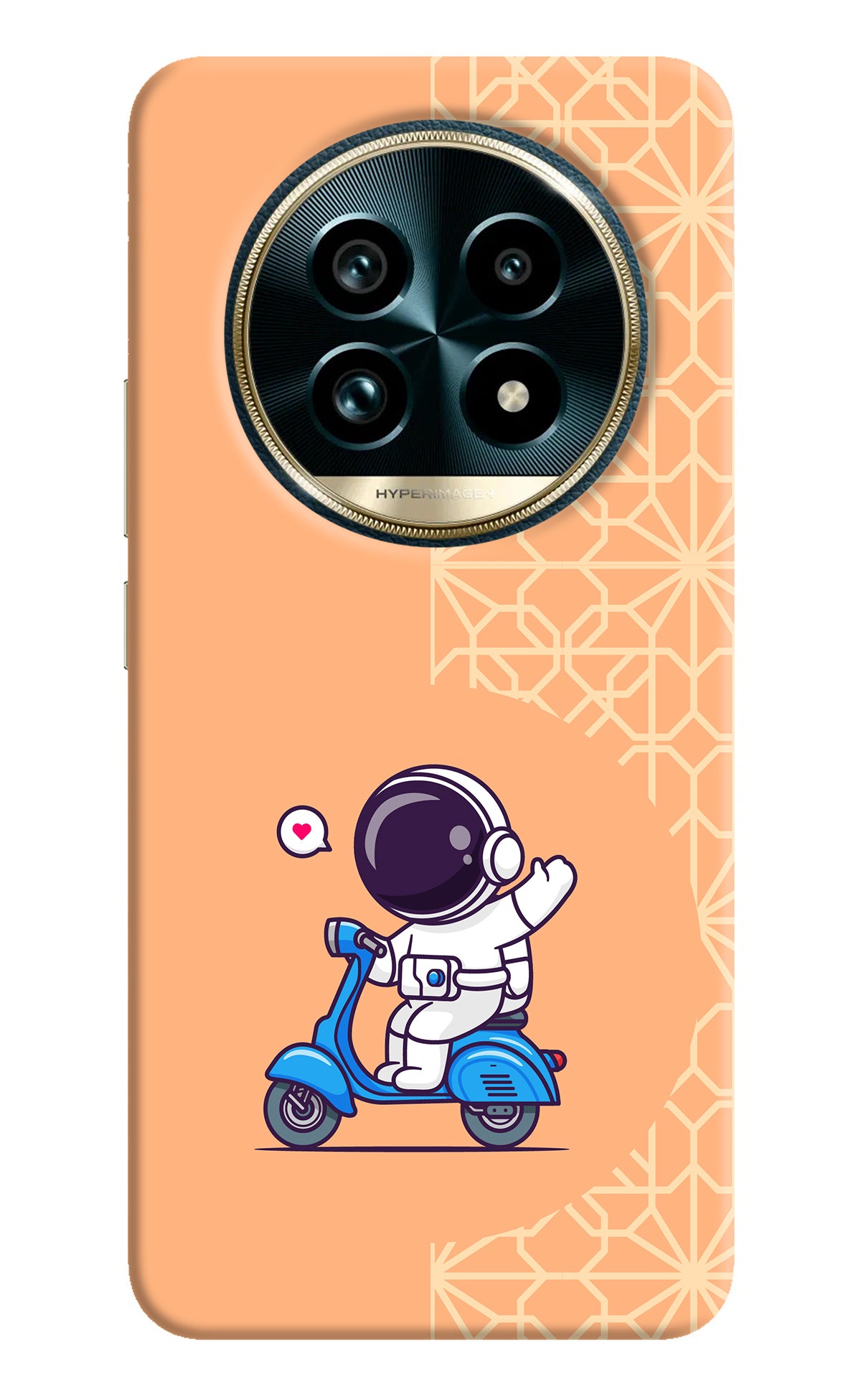 Cute Astronaut Riding Realme 13 Pro+ 5G Back Cover