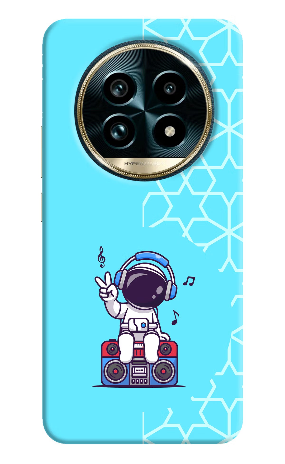 Cute Astronaut Chilling Realme 13 Pro+ 5G Hard Case Back Cover by Casekaro
