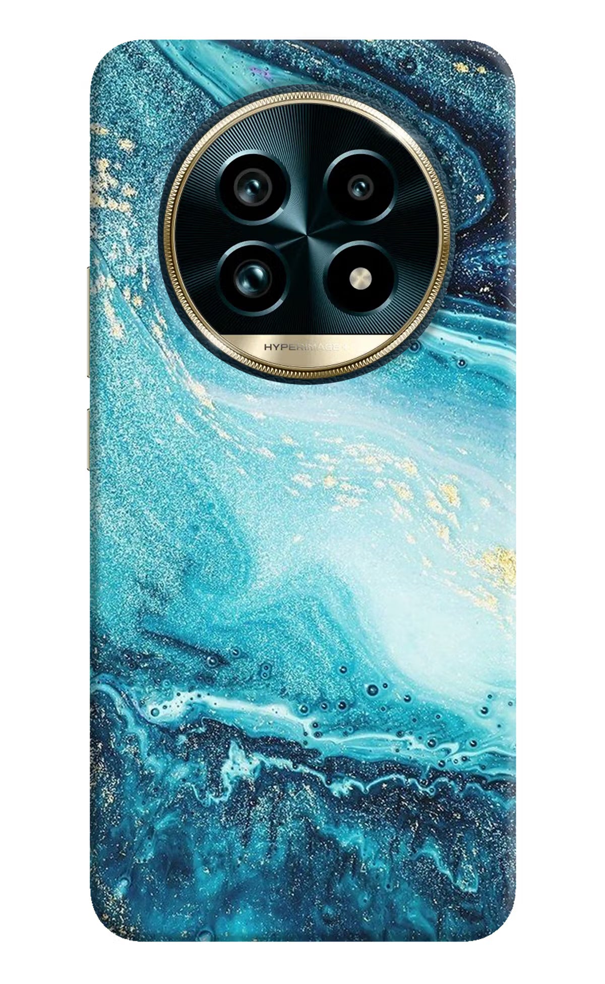 Blue Glitter Marble Realme 13 Pro+ 5G Hard Case Back Cover by Casekaro