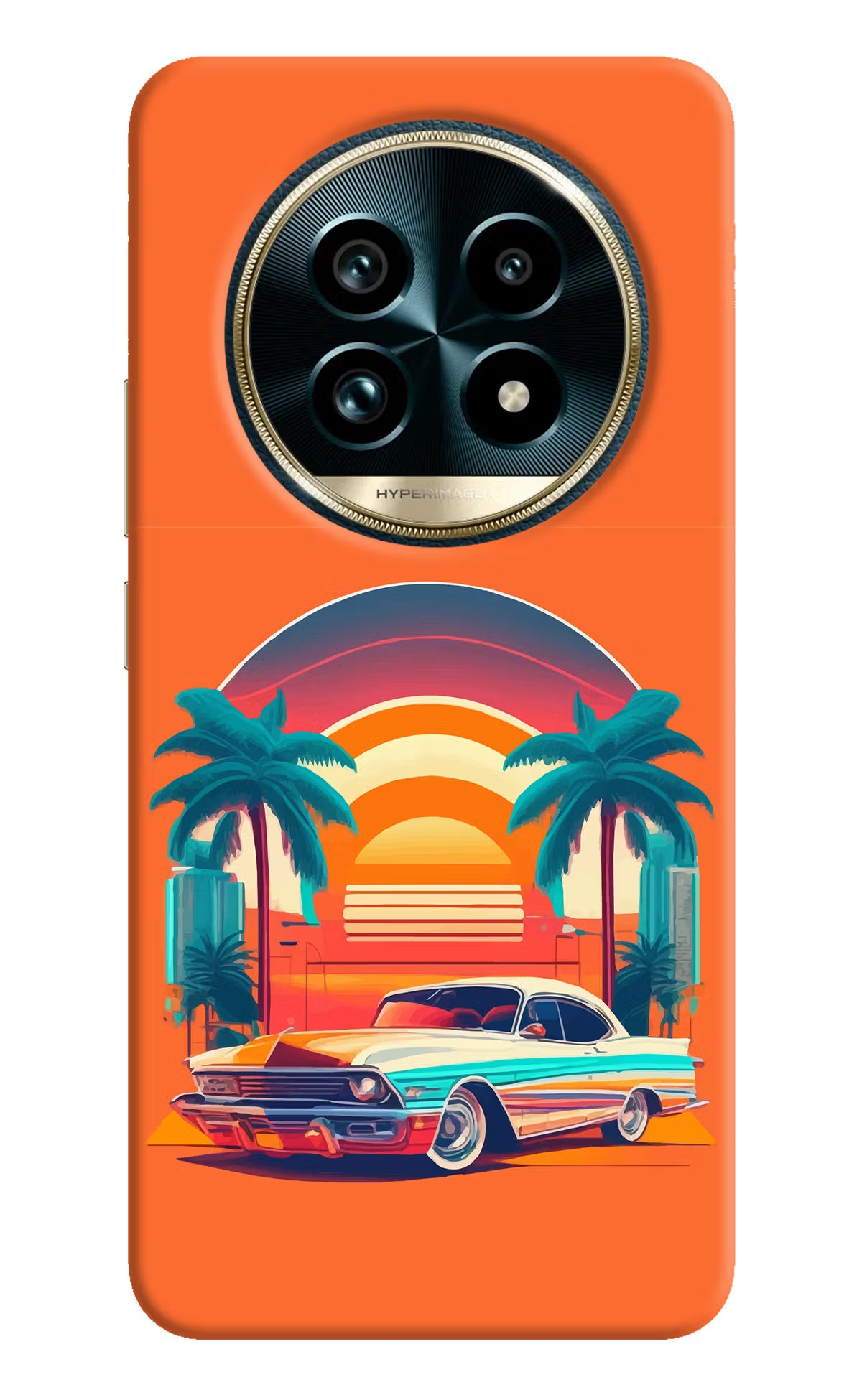 Palm Drive 80s Realme 13 Pro+ 5G Hard Case Back Cover by Casekaro