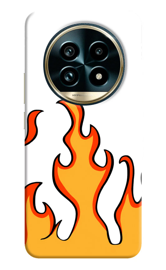 Fired Up – White Realme 13 Pro+ 5G Hard Case Back Cover by Casekaro