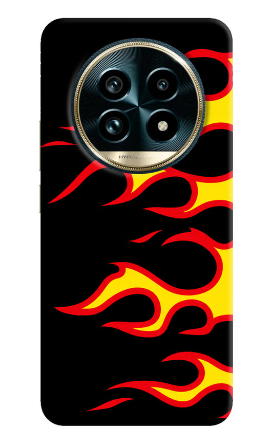 Side Sweep Flames Realme 13 Pro+ 5G Hard Case Back Cover by Casekaro