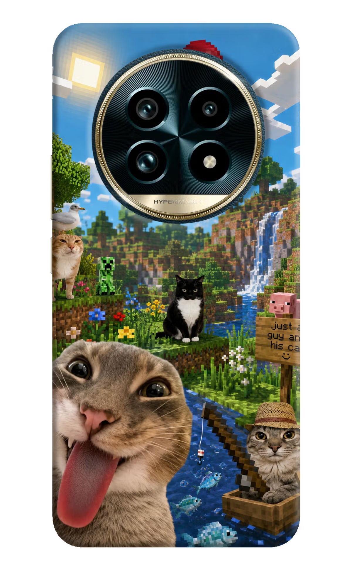 Minecraft Cat Chaos Realme 13 Pro+ 5G Back Cover