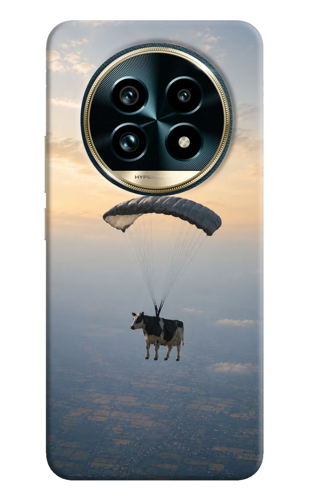Skydiving Cow Realme 13 Pro+ 5G Back Cover