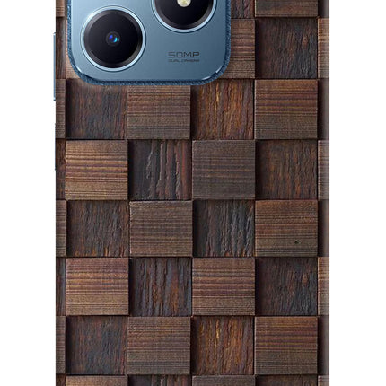Wooden Cube Design Realme C63 Hard Case Back Cover by Casekaro