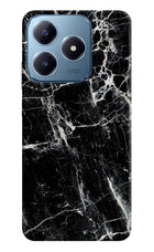 Black Marble Texture Realme C63 Hard Case Back Cover by Casekaro