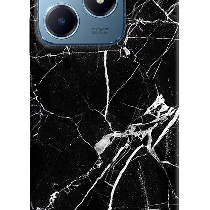 Black Marble Pattern Realme C63 Hard Case Back Cover by Casekaro