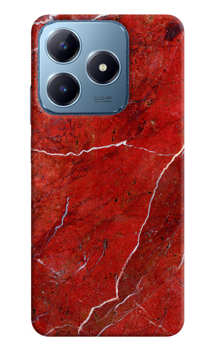 Red Marble Design Realme C63 Back Cover, Hard case