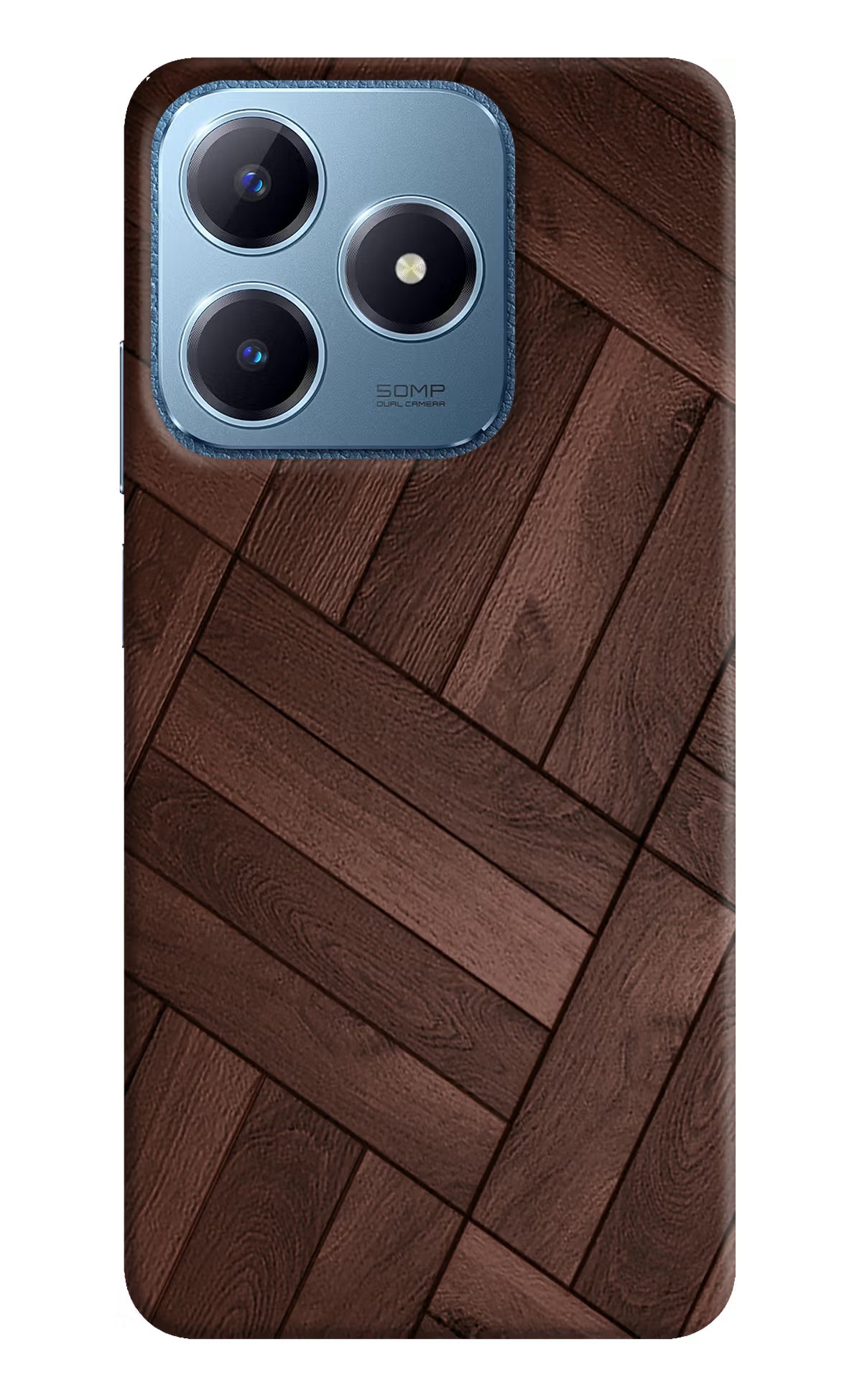 Wooden Texture Design Realme C63 Hard Case Back Cover by Casekaro